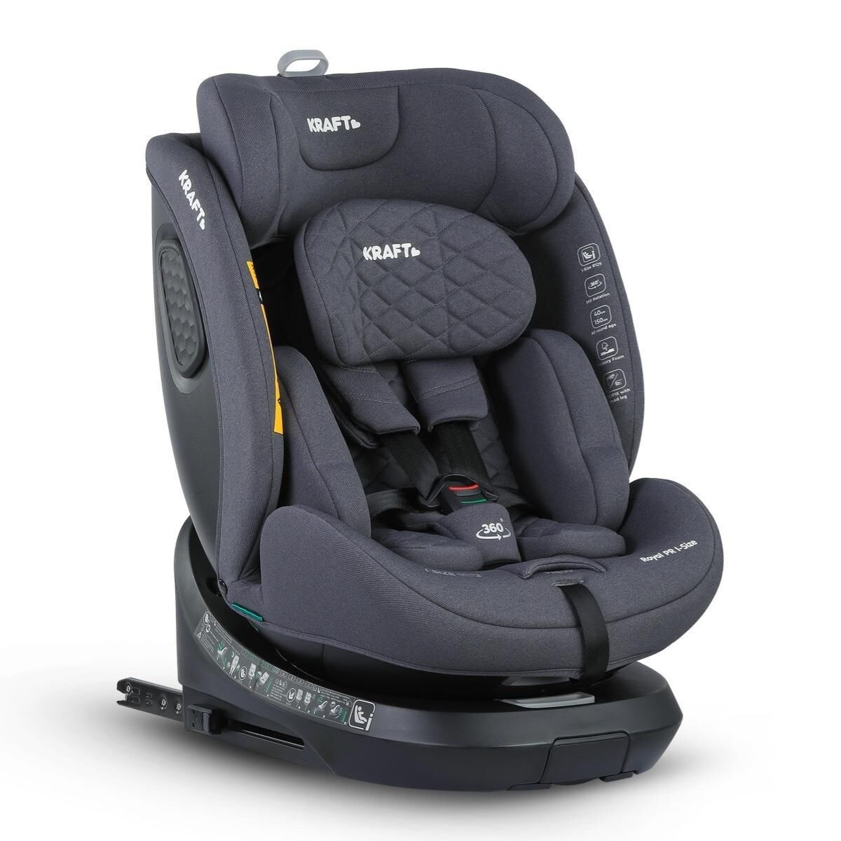 KRAFT ROYAL I-SIZE OTO KOLTUĞU 40 CM - 150 CM GREY-2024