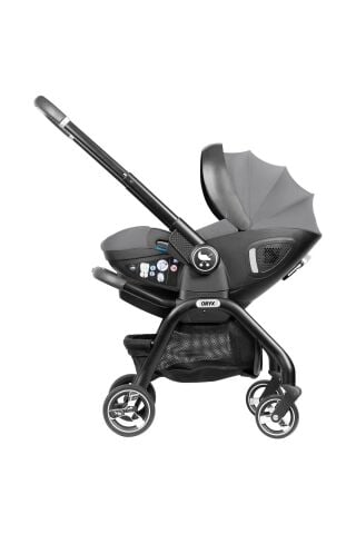 MERKÜR BEBE ONYX 2'Sİ 1 ARADA OTO KOLTUĞU BEBEK ARABASI -GRİ