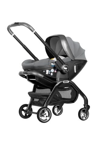MERKÜR BEBE ONYX 2'Sİ 1 ARADA OTO KOLTUĞU BEBEK ARABASI -GRİ