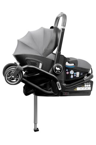 MERKÜR BEBE ONYX 2'Sİ 1 ARADA OTO KOLTUĞU BEBEK ARABASI -GRİ