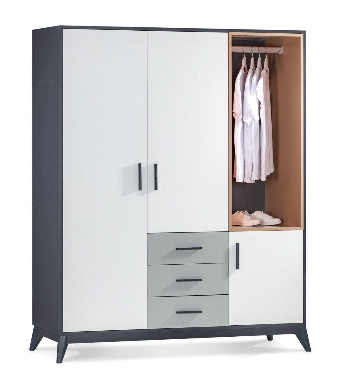 CAPLOONBA BREDA 3 KAPAKLI ÇEKMECELİ DOLAP