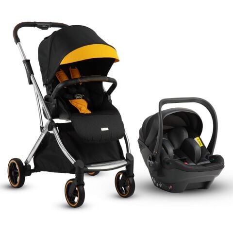 KRAFT KENYA TRAVEL SİSTEM BEBEK ARABASI - BLACK YELLOW