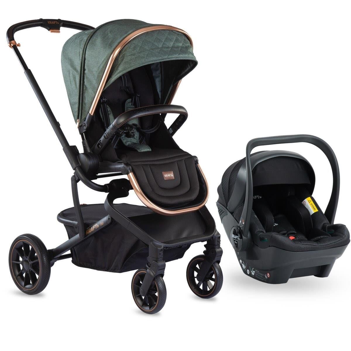 KRAFT RIO TRAVEL SİSTEM BEBEK ARABASI-GREEN -2024
