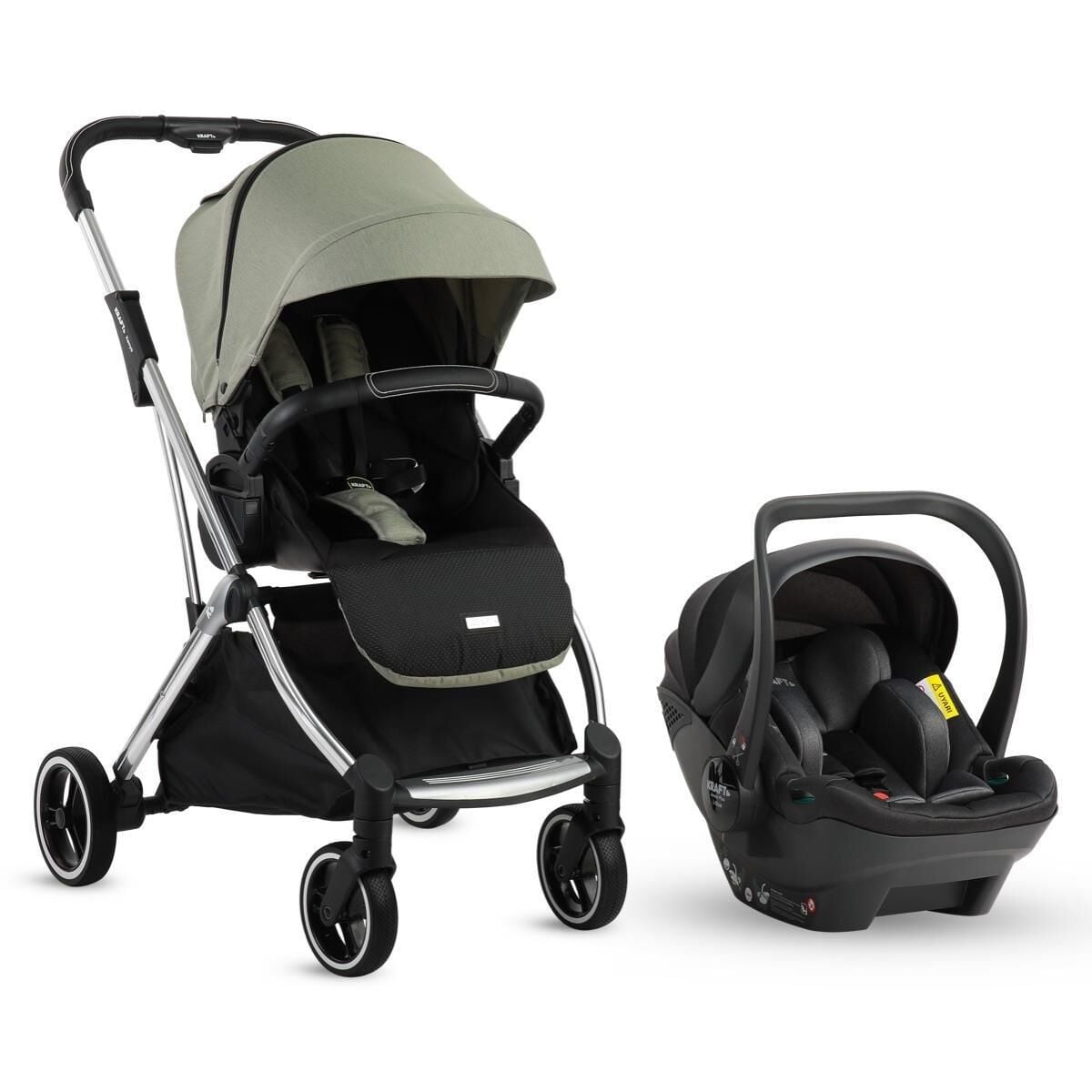 KRAFT KENYA TRAVEL SİSTEM BEBEK ARABASI - BLACK GREEN