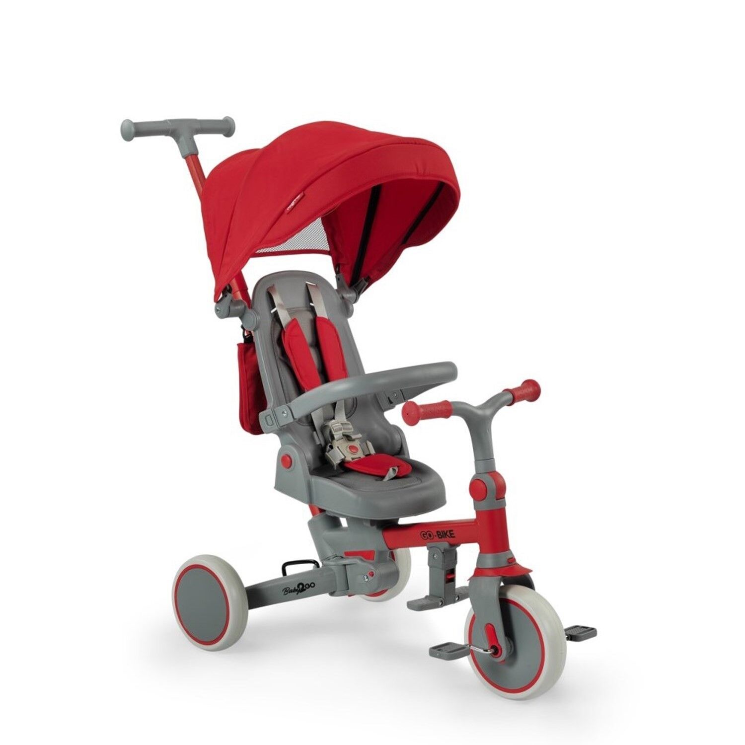 BABY 2 GO 25805 GO BİKE EBEVEYN KONTROLLÜ İTMELİ 3 TEKER KATLANIR BİSİKLET -KIRMIZI