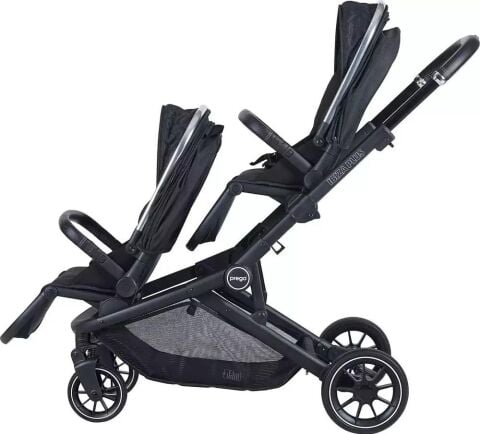 PREGO 2223 İBİZA PLUS İKİZ BEBEK ARABASI SİYAH 2025