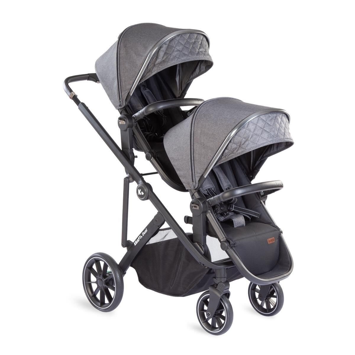 KRAFT DUAL İKİZ BEBEK ARABASI - DARK GREY OUTLET