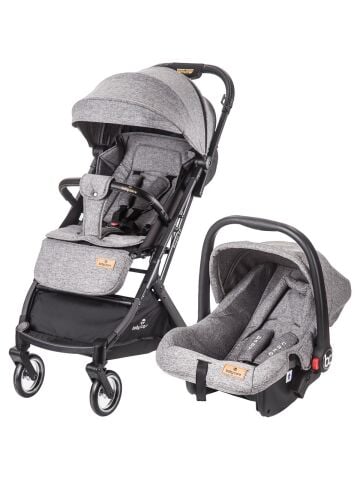 BABYCARE 201 BAGAJ TRAVEL SİSTEM KABİN BEBEK ARABASI (GRİ)2023