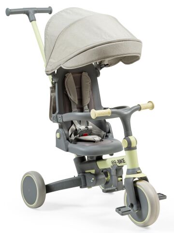 BABY 2 GO 25804 GO BİKE EBEVEYN KONTROLLÜ İTMELİ 3 TEKER KATLANIR BİSİKLET -GRİ